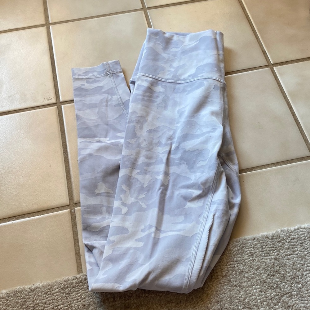 lulu lemon white camo leggings